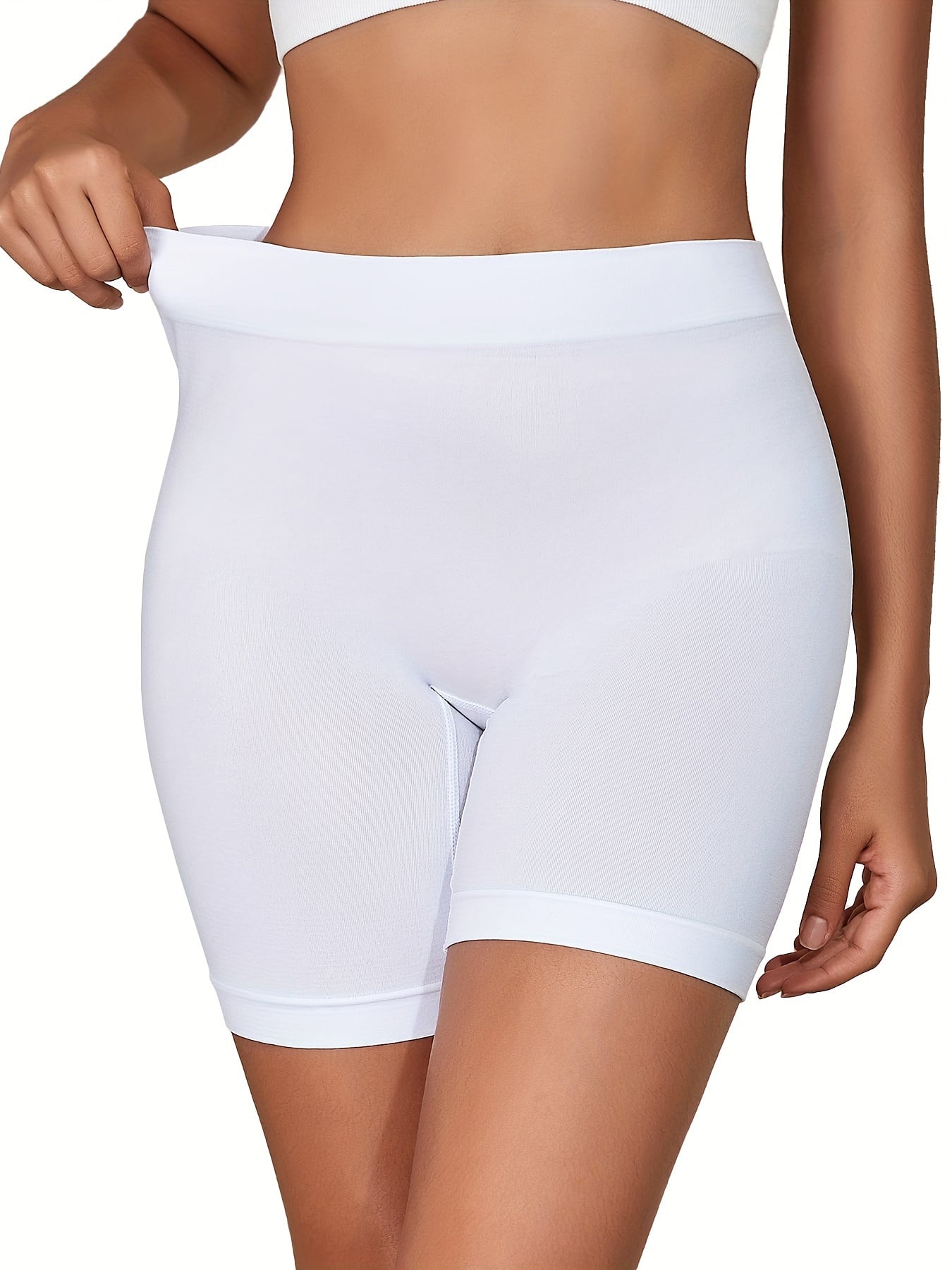 Seamless Solid Boyshort Panties, Soft & Comfortable Stretch Panties, Women's Lingerie & Underwear