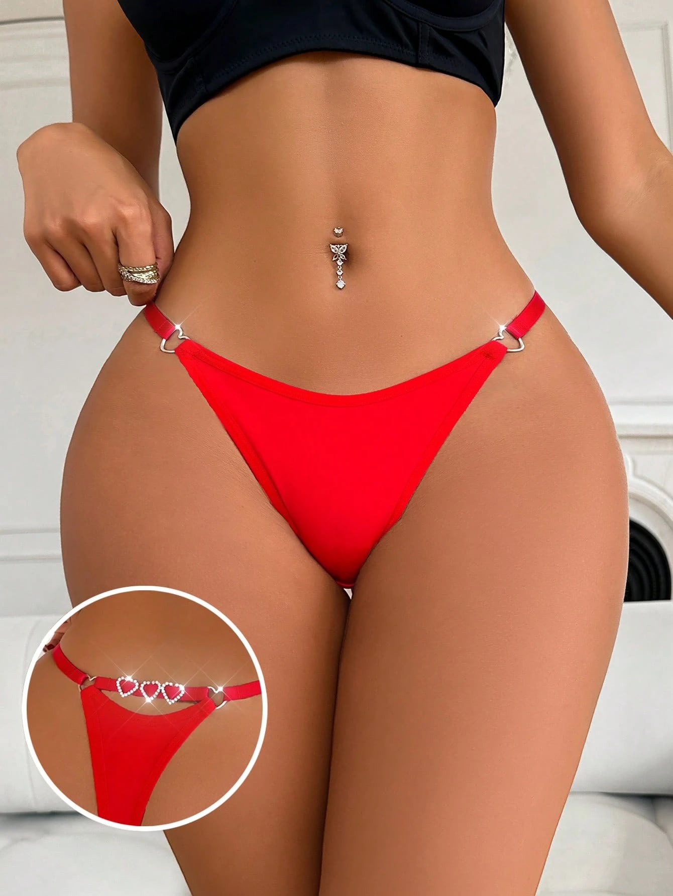 MidnightGlam Tanga cómodo con estampado de leopardo para el Día de San Valentín